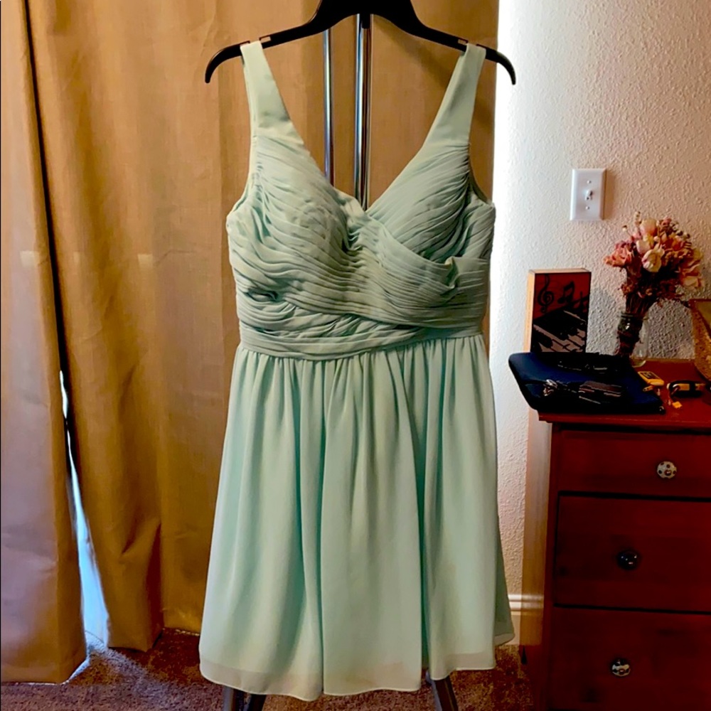 Sea foam bridesmaids dress
